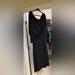 Eloquii Black off one shoulder Long Sleeve Dress
